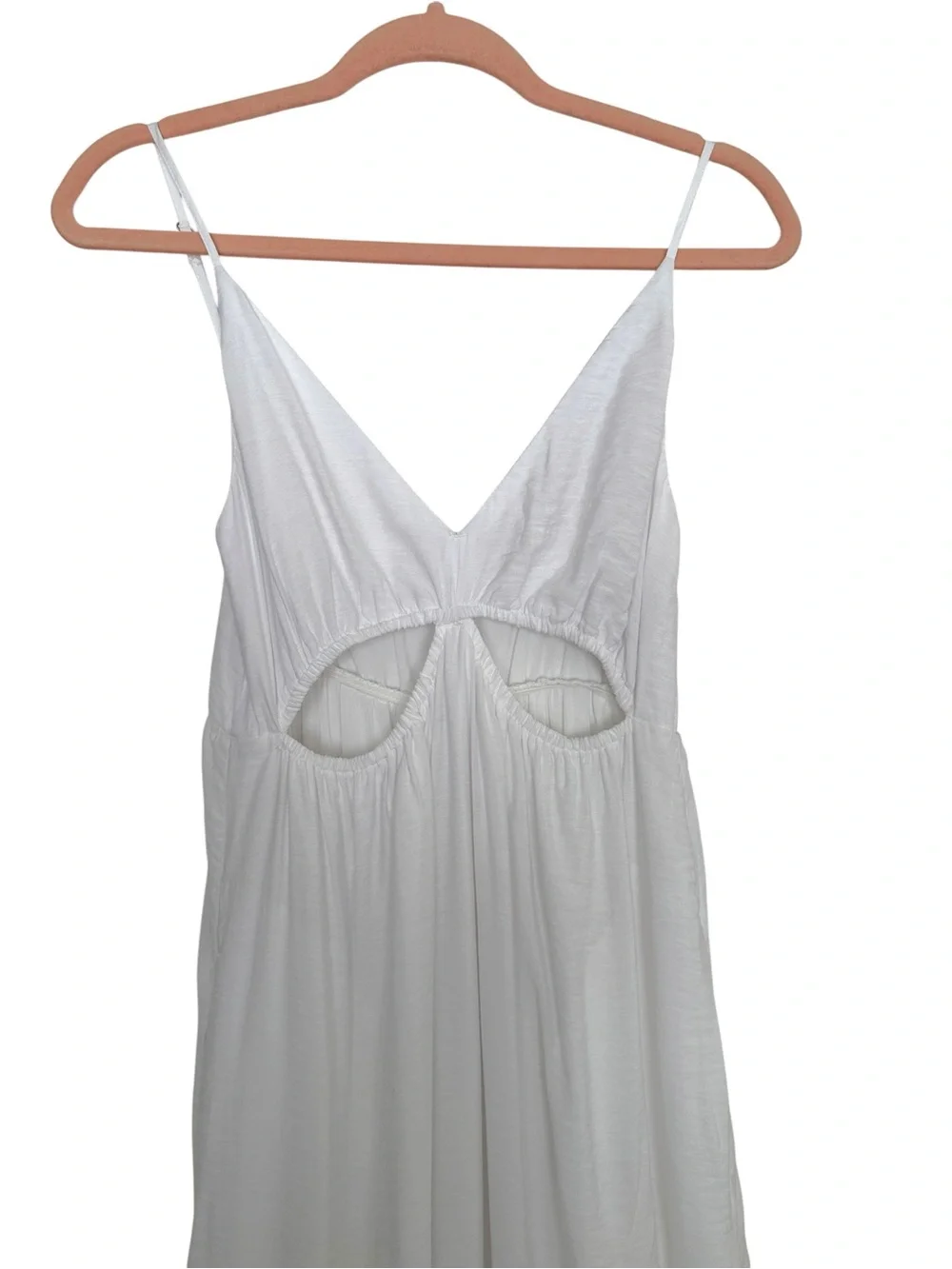 Abercrombie & Fitch White Cutout Maxi Dress